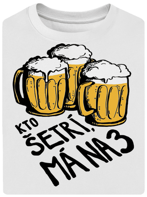 Kto šetrí, má na tri unisex tričko oversized White