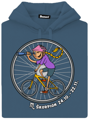 Cyklistický horoskop: Škorpión dámska mikina klokanka Denim