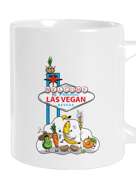 Las Vegan veľký hrnček White