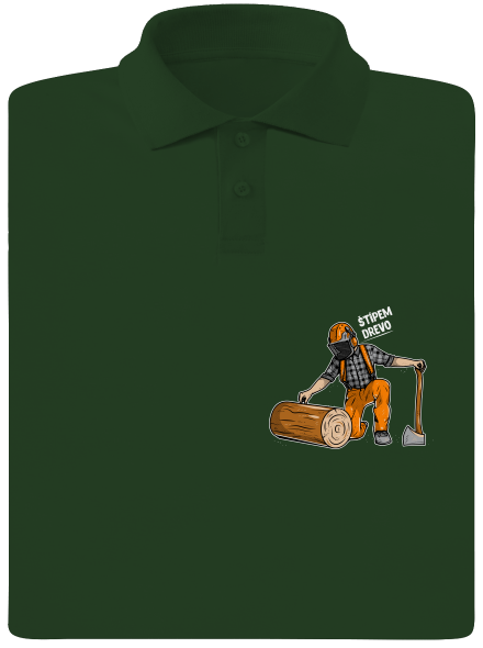 Drevorubač pánska polokošeľa Bottle Green Mal