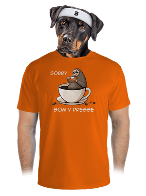 V presse pánske športové tričko Neon Orange