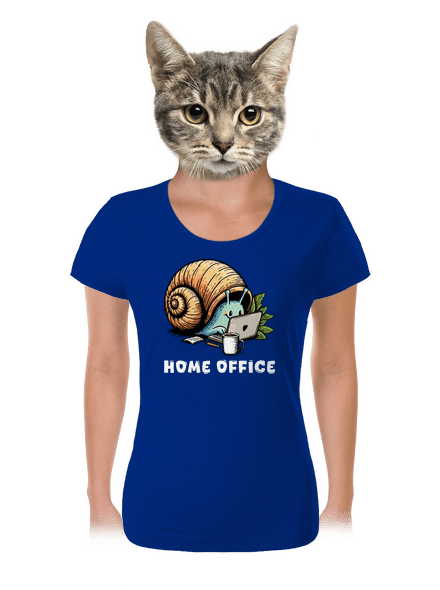 Slimákov home office dámske tričko Royal Blue Mal
