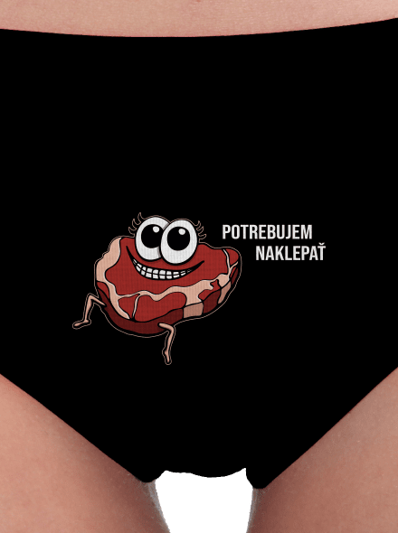 Chceš naklepať? dámske nohavičky Black