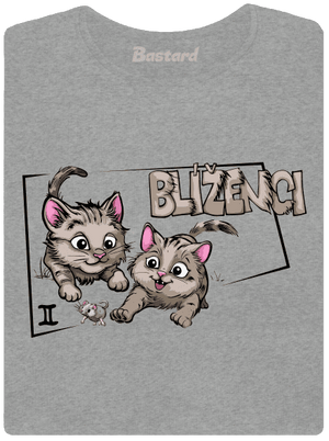 Mačací horoskop: Blíženci dámske tričko Dark Gray Melange