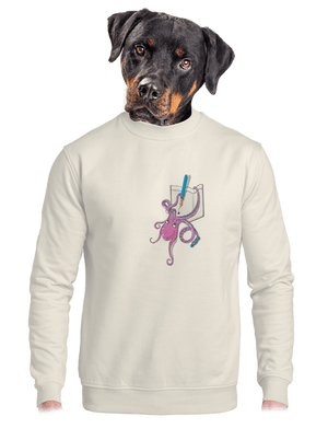 Jednoducho miluje atrament unisex mikina bez kapucne Off White