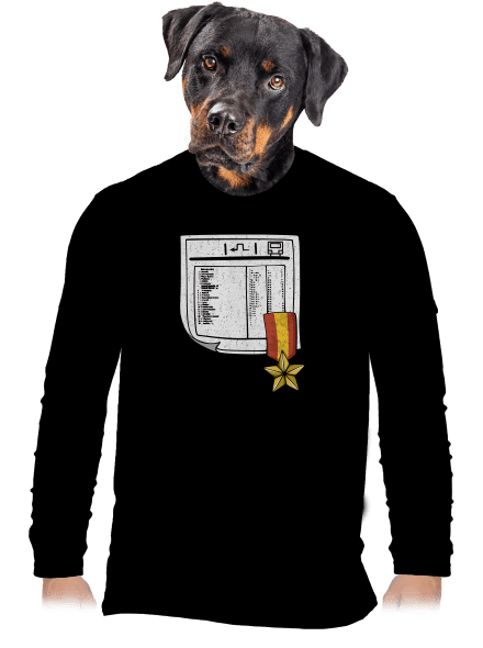 Cestovný poriadok pánske dlhý rukáv Black