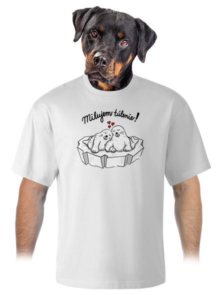 Milujem túlenie unisex tričko oversized White