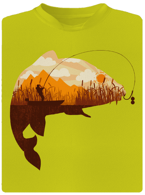 Kapitálny úlovok detské športové tričko Neon Yellow