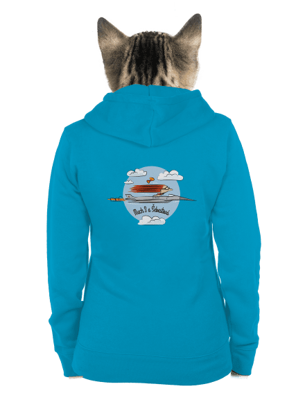 Mach 3 dámska mikina na zips Blue Atol