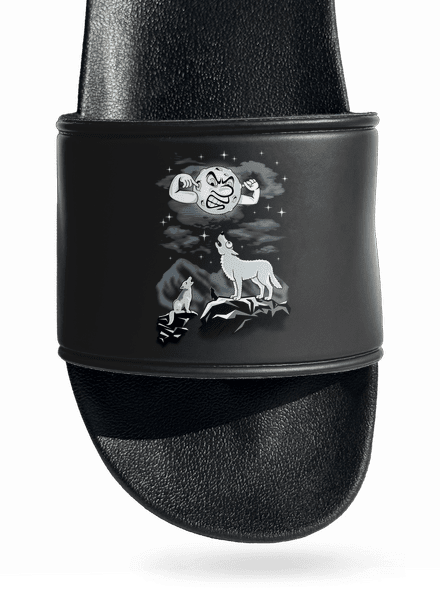 Vlčia ária šľapky Black