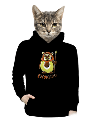 Ewokado dámska mikina klokanka Black