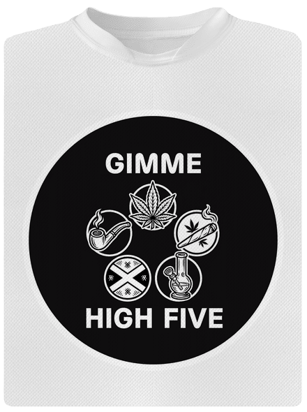 Gimme high five pánske športové tričko White