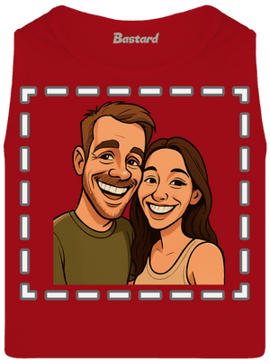 Karikatúra z vlastnej fotky pánske tielko Red