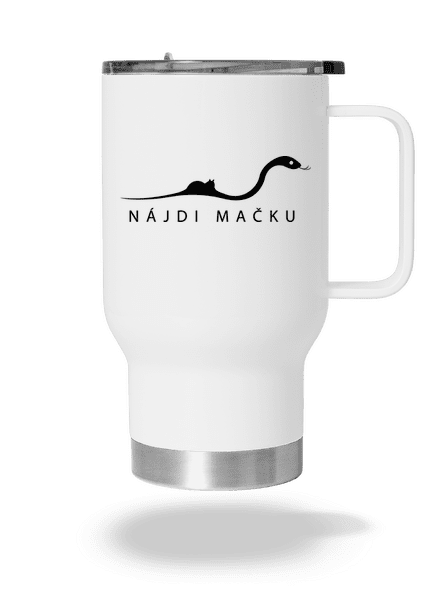 Nájdi mačku termohrnček White