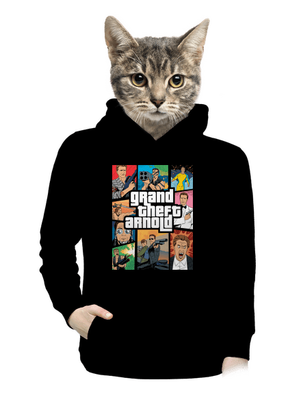 Grand Theft Arnold dámska mikina klokanka Black