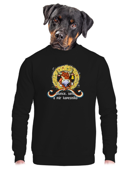 Slunce, seno a pár kapesníků unisex mikina bez kapucne Black