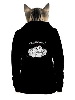 Milujem túlenie dámska mikina na zips Black