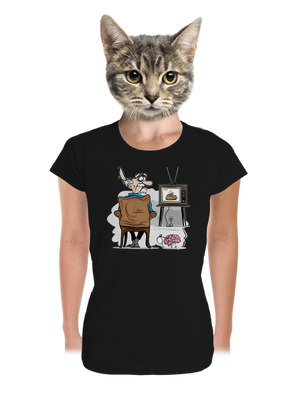 TV News dámske tričko prémium Black