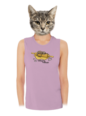 Milujem váľanie dámske tielko voľné Lilac