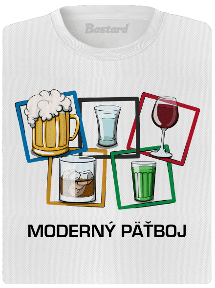 Moderný päťboj dámske športové tričko White