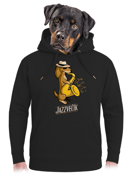 Jazzvečík unisex mikina premium Dark Black