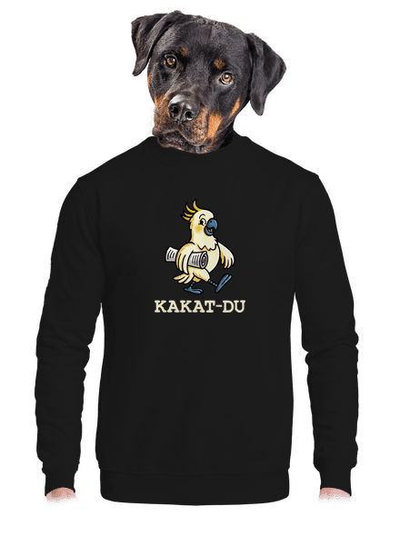 Kakat-du unisex mikina bez kapucne Black