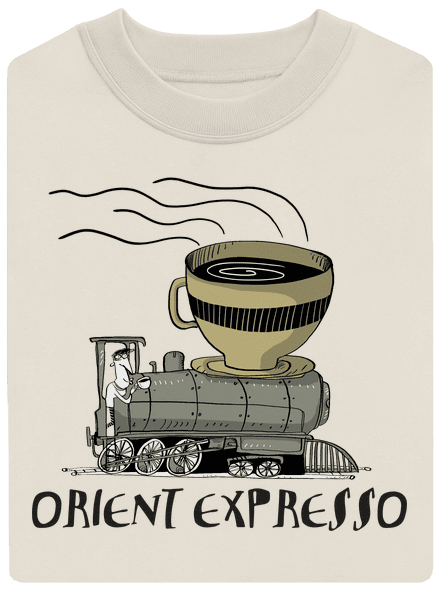 Orient expresso unisex mikina bez kapucne Off White