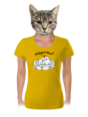 Milujem túlenie dámske tričko Yellow