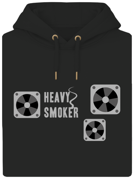 Heavy smoker unisex mikina premium Dark Black