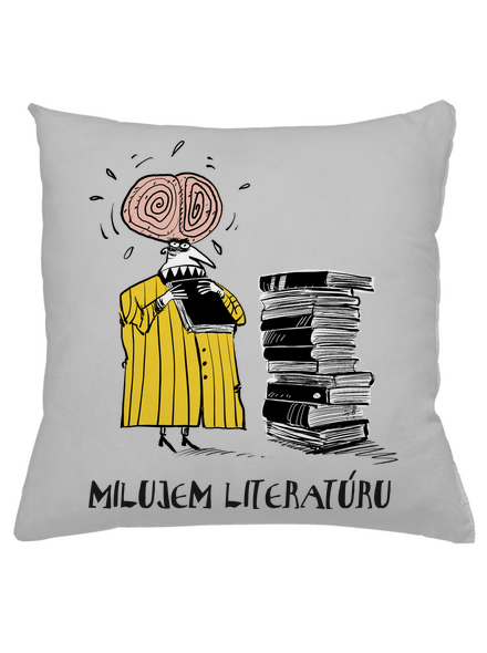 Milujem literatúru vankúš Pacific Grey