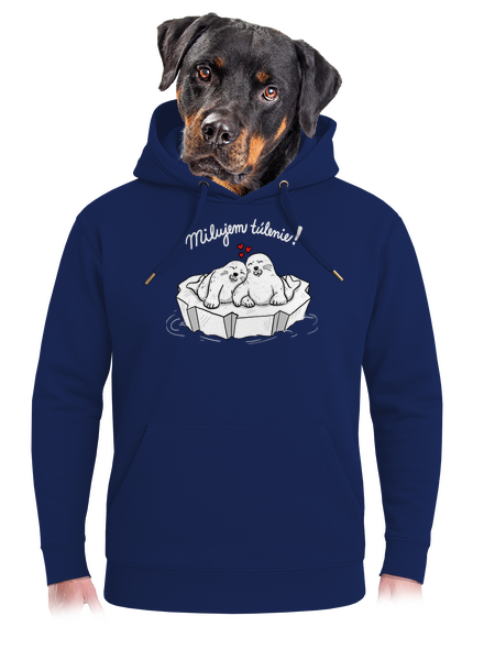 Milujem túlenie unisex mikina premium Navy