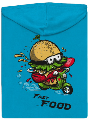 Fast Food dámska mikina na zips Blue Atol