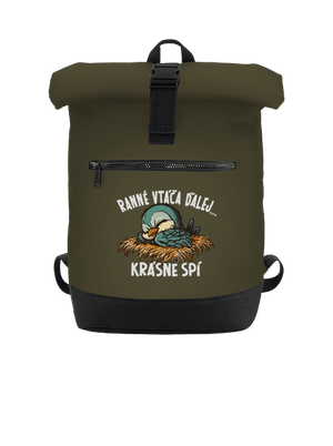 Ranné vtáča spí batoh Military Green