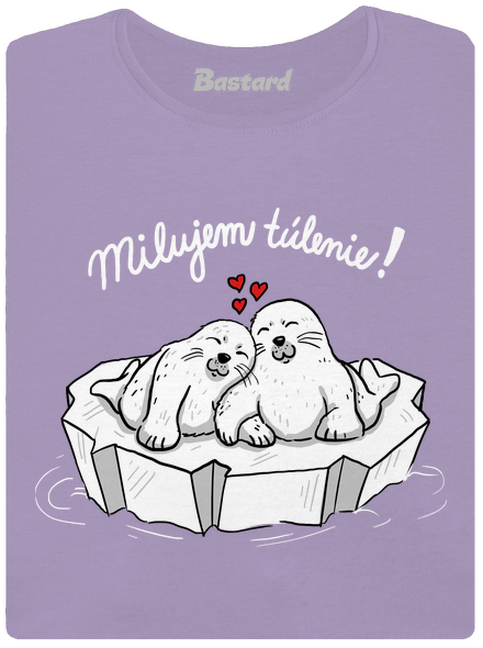 Milujem túlenie dámske tričko s lemom Lavender