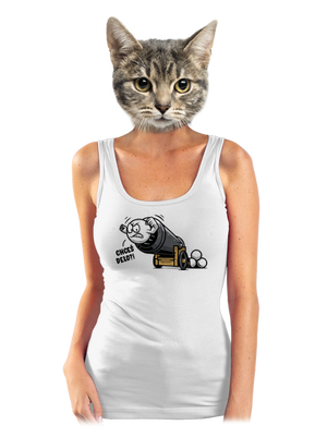 Chceš delo? dámske tielko klasické White