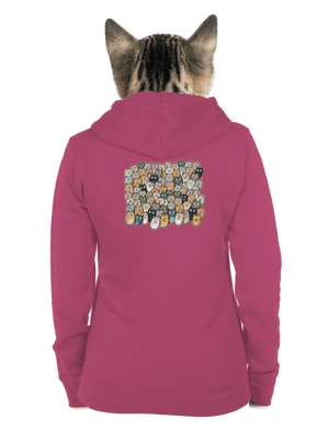 Nájdi čerta dámska mikina na zips Magenta