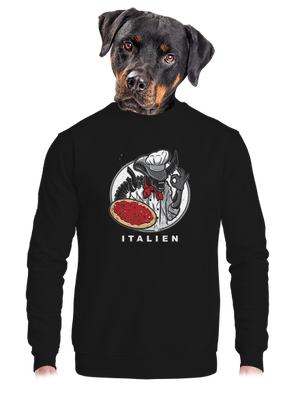 Italien unisex mikina bez kapucne Black