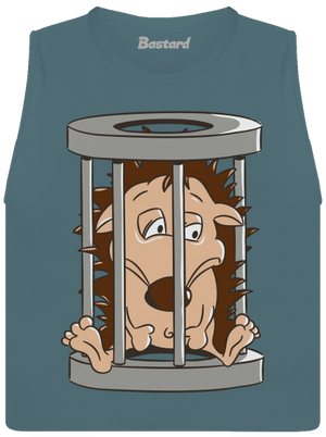 Jažeček v klietke dámske tielko voľné Heather Deep Teal