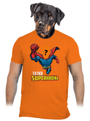 Tatko superhrdina pánske tričko Orange