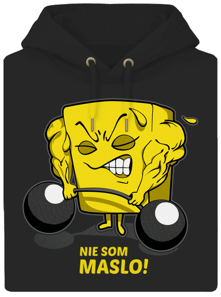 Nie som maslo unisex mikina premium Dark Black