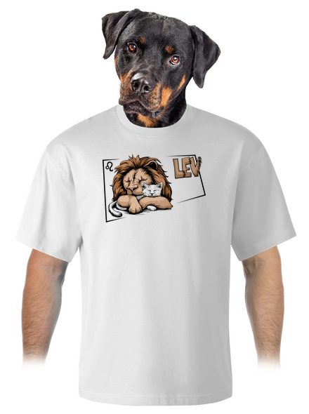 Mačací horoskop: Lev unisex tričko oversized White