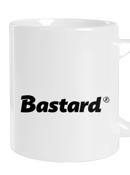 Bastard v logu veľký hrnček White