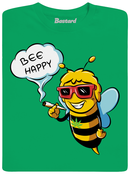 Bee happy pánske tričko Kelly Green