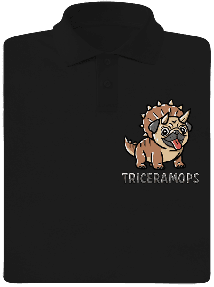Triceramops pánska polokošeľa Black