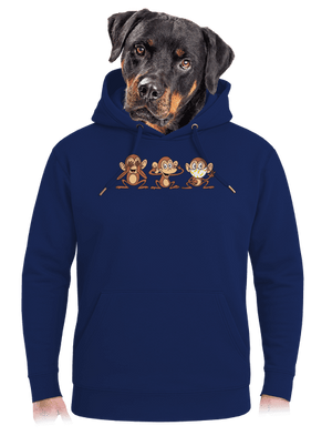 Opičky unisex mikina premium Navy