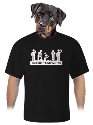 Czech Teamwork unisex tričko oversized Black