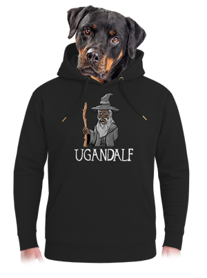 Ugandalf unisex mikina premium Dark Black