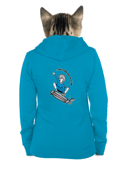 Starý, ako sa cítim dámska mikina na zips Blue Atol