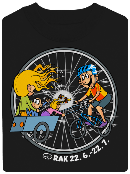 Cyklistický horoskop: Rak unisex mikina bez kapucne Black