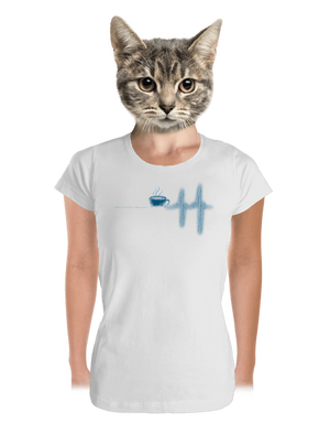 Coffee help dámske tričko prémium White